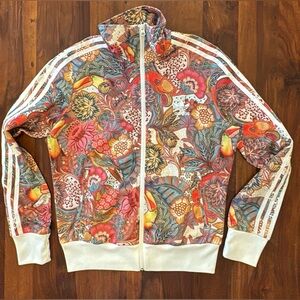 adidas Colorful Floral Zip-Up Hoodie